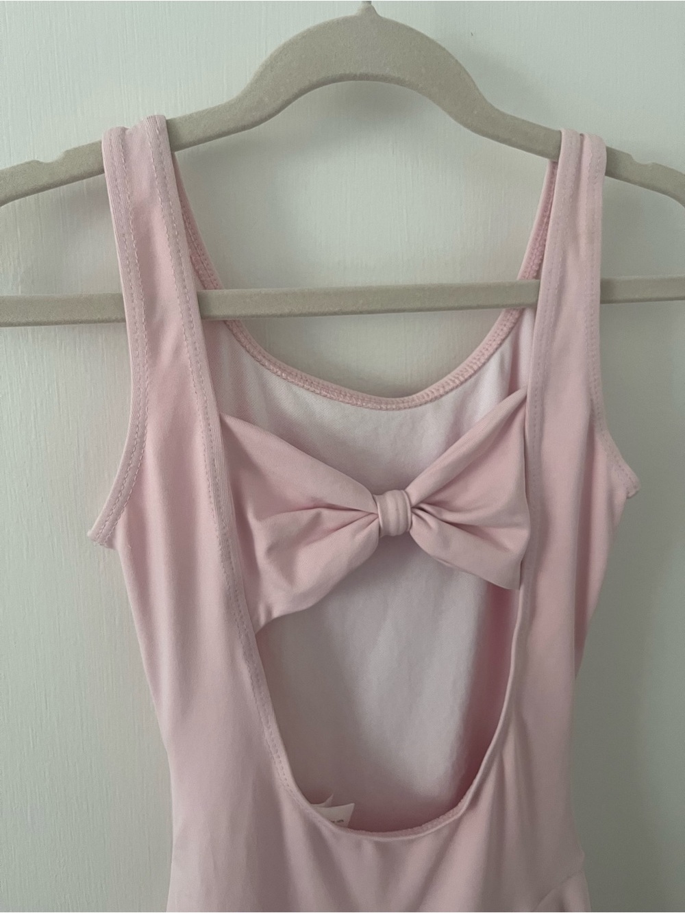 So Danca Ballet Dance Child Tank Dress Leotard Bow on Back Pink Size 2A 12-14 - Picture 6 of 11